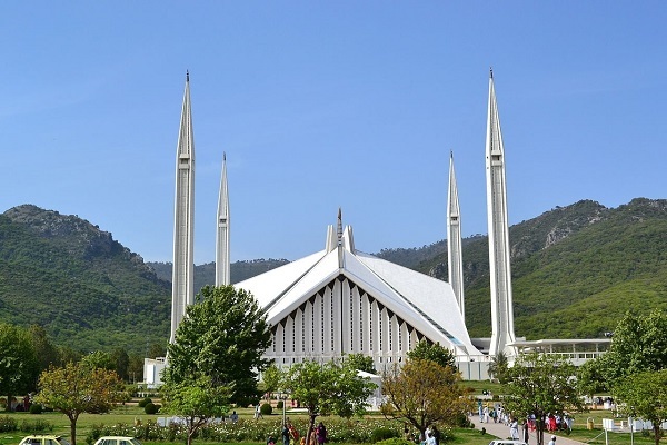 The Faisal Mosque in the Pakistani capital of Islamabad