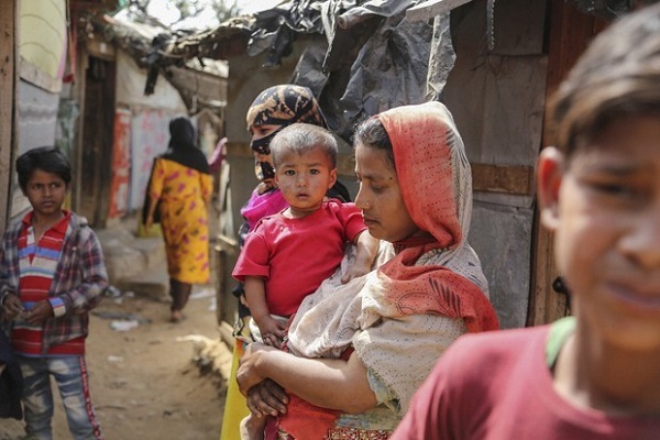 Rohingya Muslim refugees living in difficult conditions in India