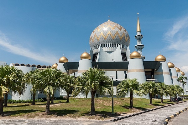 Sabah State Mosque in Kota Kinabalu, Sabah, Malaysia.