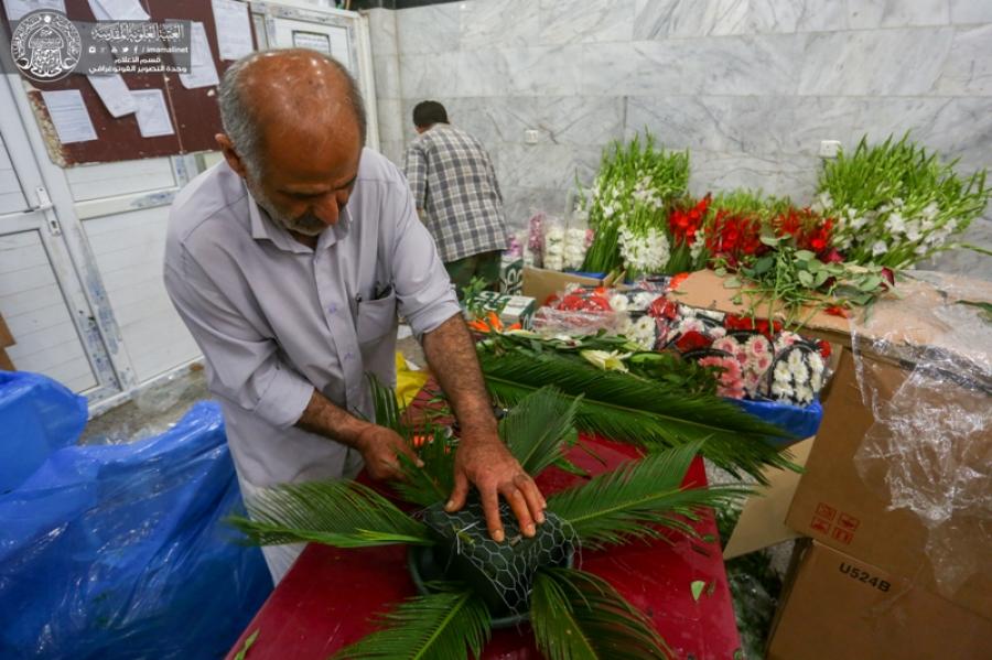 گلآرایی صحن و سرای بارگاه علوی به مناسبت 13 رجب گلآرایی صحن و سرای بارگاه علوی به مناسبت 13 رجب