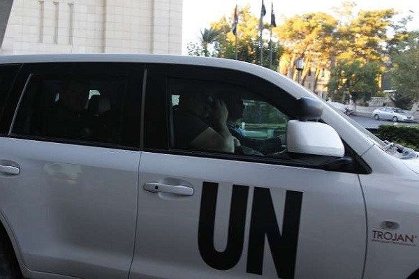 بازرسان سازمان منع سلاحهای کشتار جمعی وارد دوما شدند بازرسان سازمان منع سلاحهای کشتار جمعی وارد دوما شدند