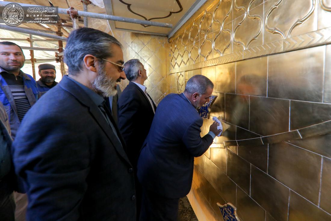 پروژه ترمیم گلدسته&zwnj;های حرم مطهر علوی در آستانه اتمام