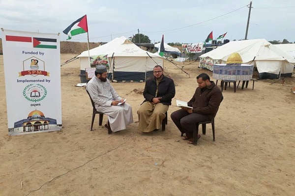 برپایی محفل قرآنی زیر گلوله&zwnj;های اسرائیلی