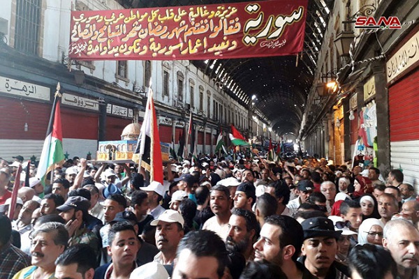 تظاهرات پرشور شهروندان سوری و عراقی در روز قدس