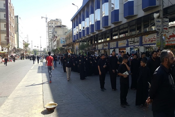 تصاویری از راهپیمایی حسینی قرآنیان بغداد