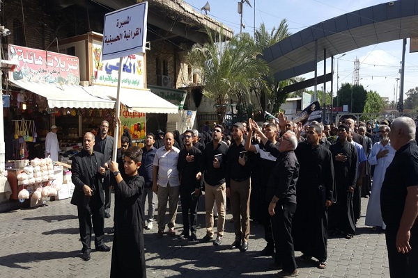 تصاویری از راهپیمایی حسینی قرآنیان بغداد