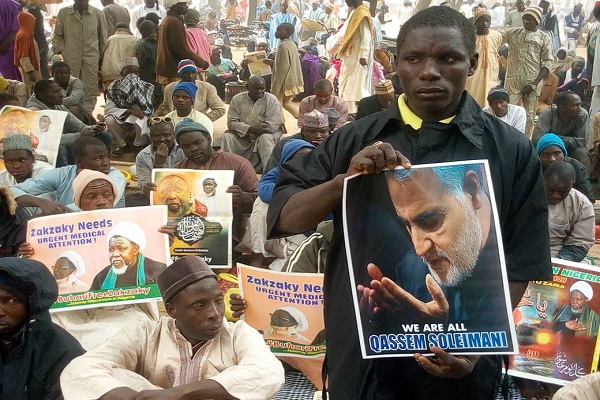تظاهرات شیعیان نیجریه در گرامی&zwnj;داشت یاد شهید سلیمانی