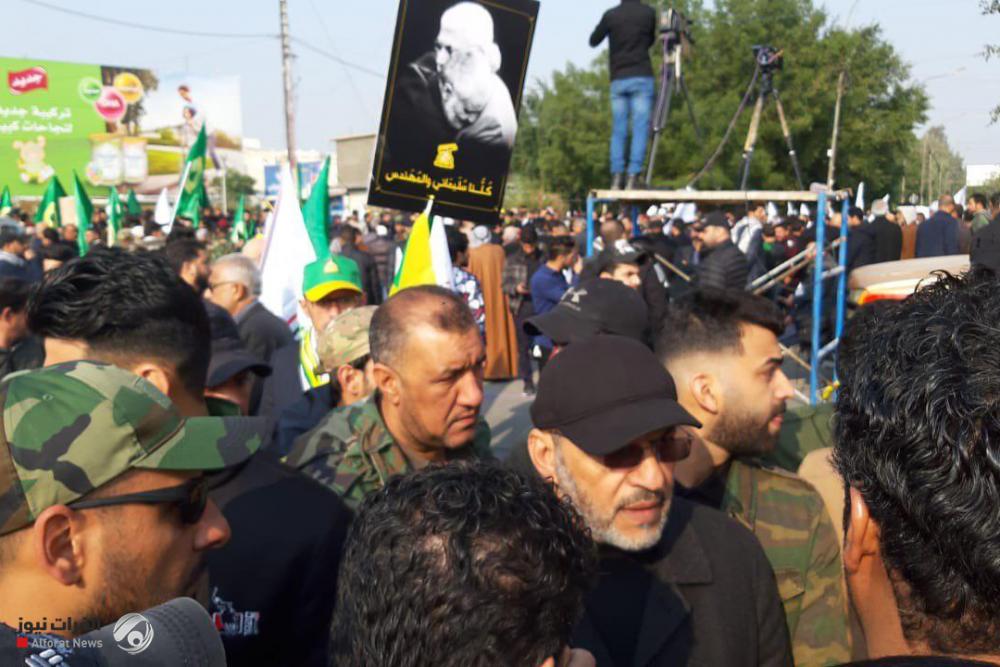 گزارش لحظه به لحظه از مراسم وداع با شهدای مقاومت در عراق
