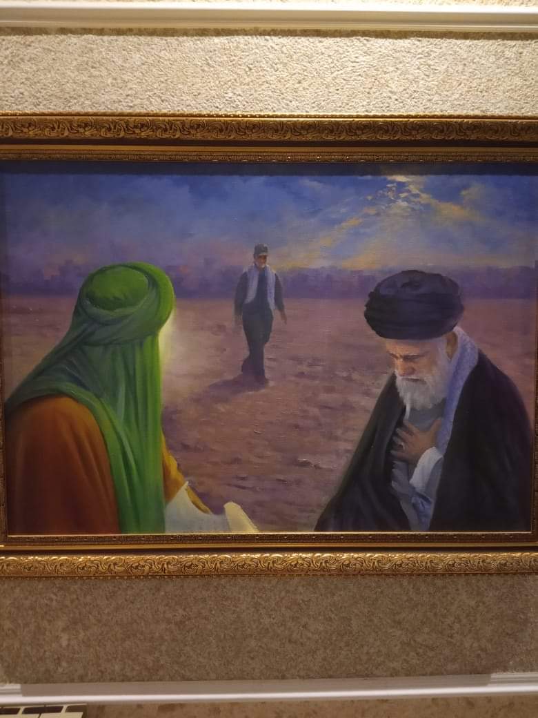 سردار سلیمانی در نقاشی هنرمند آذربایجانی + عکس