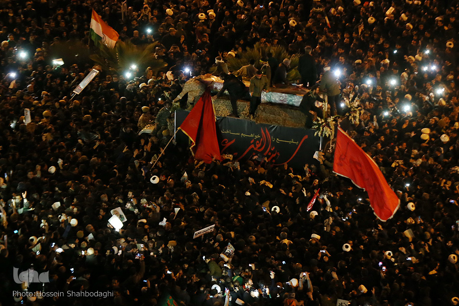 تشییع پیکر شهید سپهبد قاسم سلیمانی در جوار کریمه اهل بیت(ع)