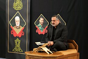 فیلم/ تلاوت «ابوالقاسمی» در مراسم بزرگداشت سپهبد سلیمانی