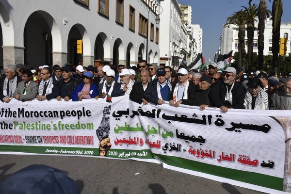 تظاهرات گسترده مراکشی&zwnj;ها علیه معامله قرن+ عکس