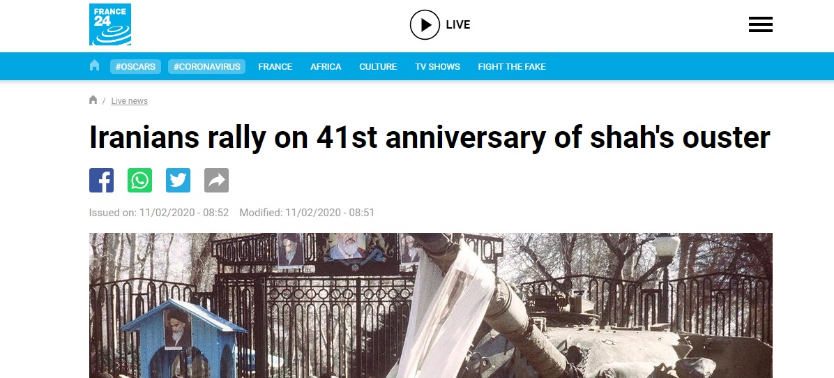 بازتاب شکوه راهپیمایی چهل و یکمین فجر انقلاب در رسانههای جهان بازتاب شکوه راهپیمایی چهل و یکمین فجر انقلاب در رسانههای جهان