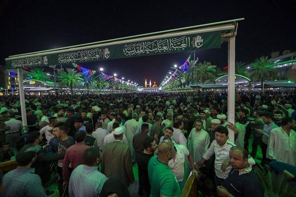 خیل عظیم زائران در کربلا در شب ولادت امام زمان(عج) + عکس