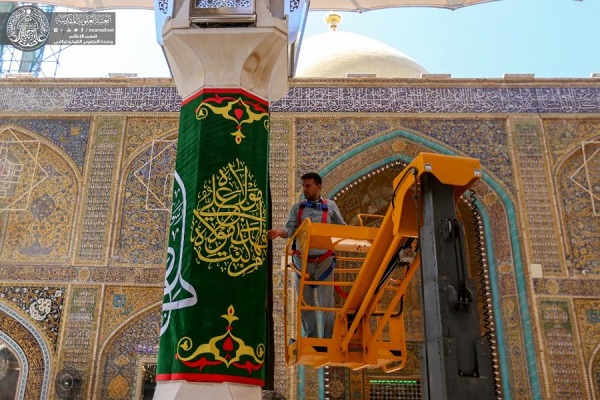 آذین بندی حرم حضرت علی(ع) به مناسبت عید غدیر + عکس