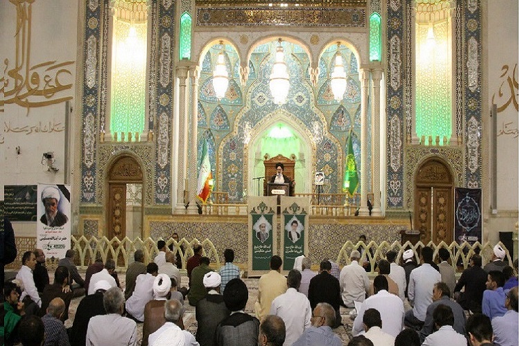 مراسم دوازدهمین سال ارتحال آیت&zwnj;الله مشکینی و هفتمین روز آیت&zwnj;الله حائری برگزار شد