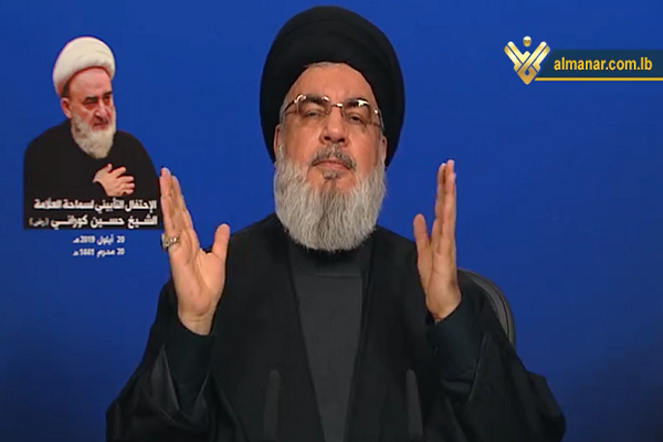 تأکید سید حسن نصرالله بر مقابله با نقض حریم هوایی لبنان از سوی اسرائیل