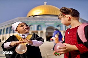 تصاویری از اهالی قدس در مراسم پاسداشت میلادالنبی(ص)