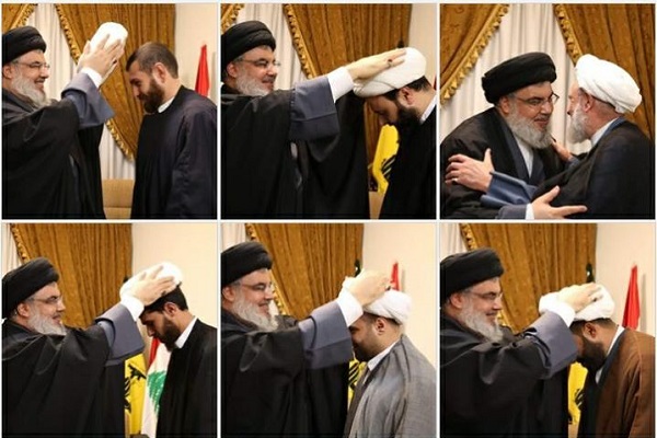 مراسم عمامه&zwnj;گذاری طلاب لبنانی با حضور سیدحسن نصرالله&nbsp;