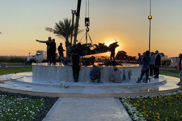 فاز نخست یادمان شهدای مقاومت با نمایش خودروهای شهیدان سلیمانی و المهندس