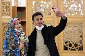 جشن ازدواج آسان ۲۰ زوج خیریه شمیم مهرسبحان در حرم رضوی