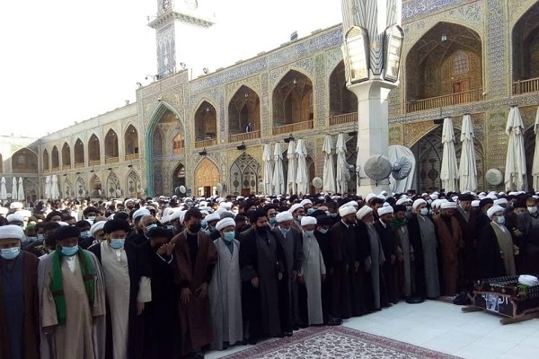 تشییع پیکر آیت الله شیخ محمد جوادی در نجف اشرف