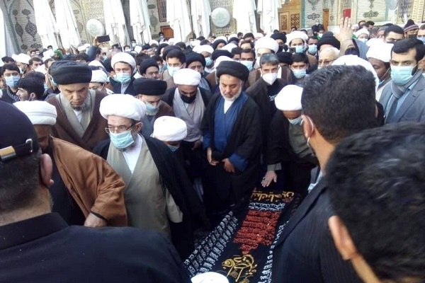 تشییع پیکر آیت الله شیخ محمد جوادی در نجف اشرف