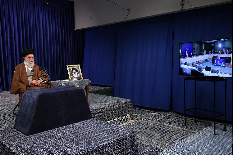 حضور تصویری رهبری در ستاد مبارزه با کرونا حضور تصویری رهبری در ستاد مبارزه با کرونا