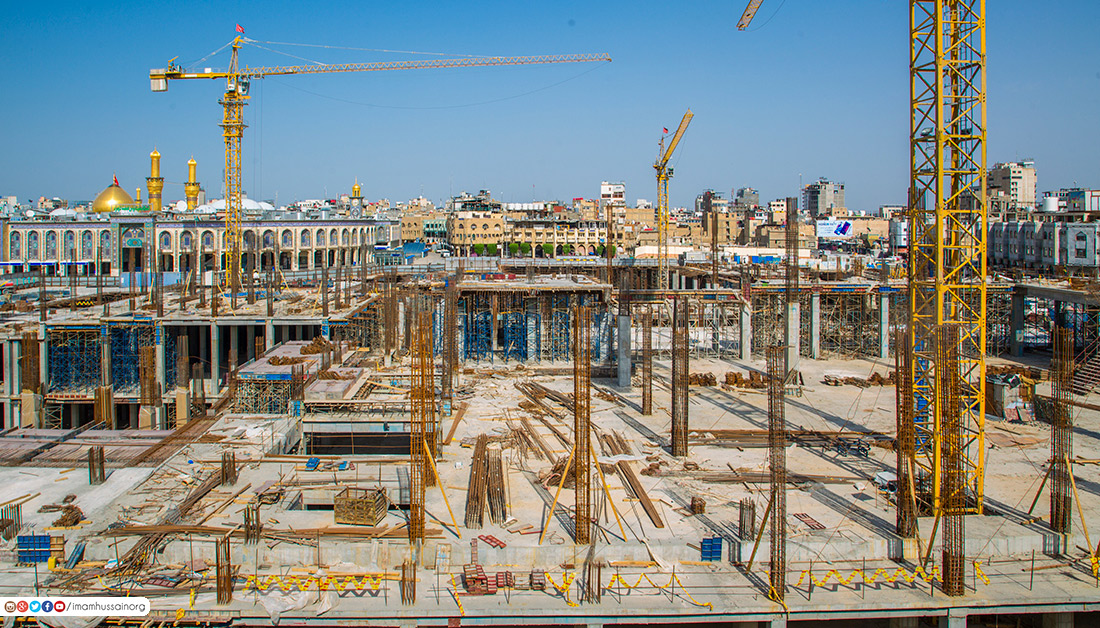 تصاویری از پیشرفت پروژه بازسازی مقام &laquo;تل زینبیه&raquo; در کربلا