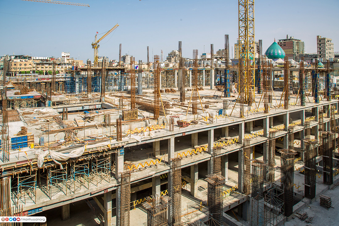 تصاویری از پیشرفت پروژه بازسازی مقام &laquo;تل زینبیه&raquo; در کربلا