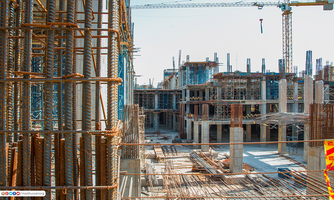 تصاویری از پیشرفت پروژه بازسازی مقام &laquo;تل زینبیه&raquo; در کربلا