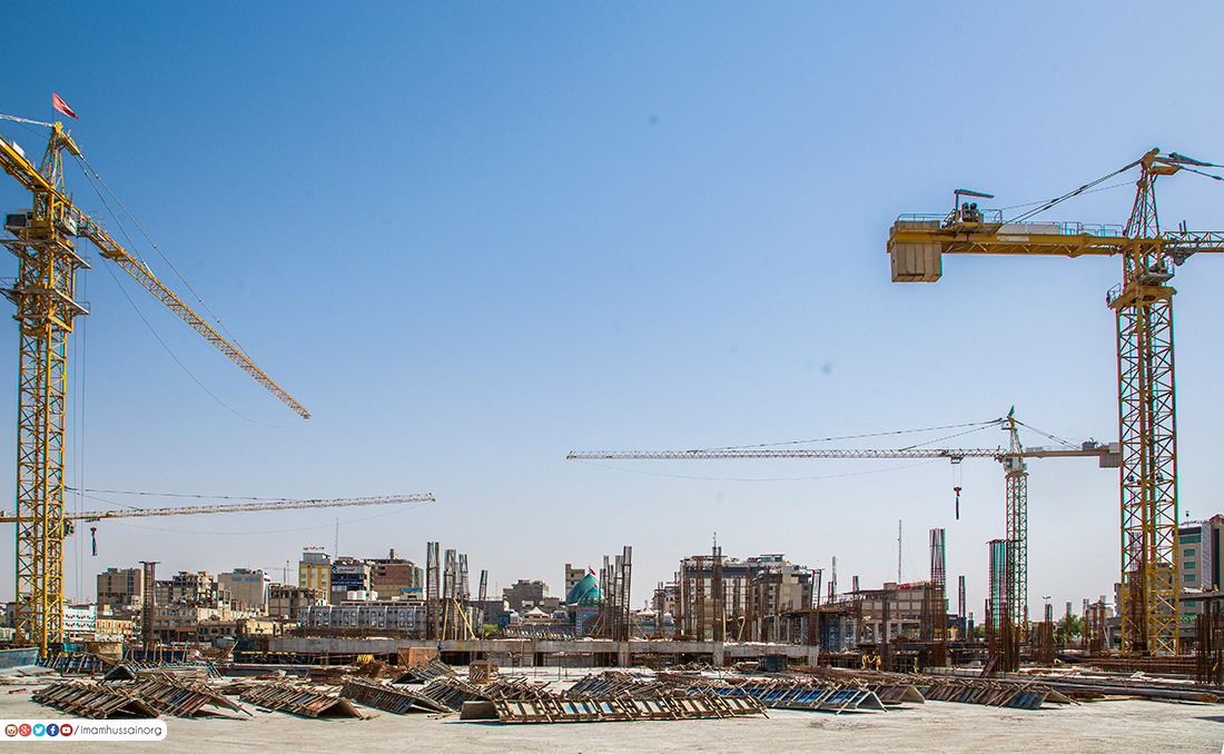 تصاویری از پیشرفت پروژه بازسازی مقام &laquo;تل زینبیه&raquo; در کربلا