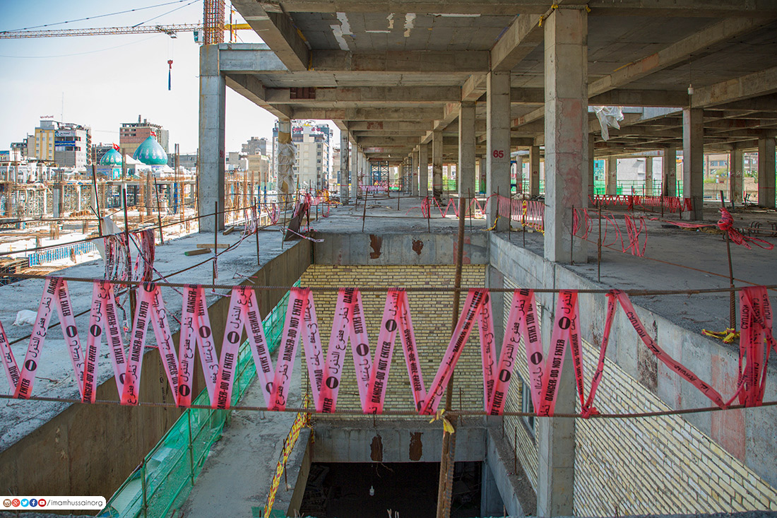 تصاویری از پیشرفت پروژه بازسازی مقام &laquo;تل زینبیه&raquo; در کربلا