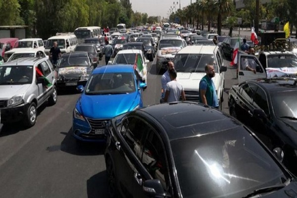 قدس در جهان؛ از راهپیمایی خودرویی در دمشق تا لگدمال کردن پرچم اسرائیل در بغداد قدس در جهان؛ از راهپیمایی خودرویی در دمشق تا لگدمال کردن پرچم اسرائیل در بغداد