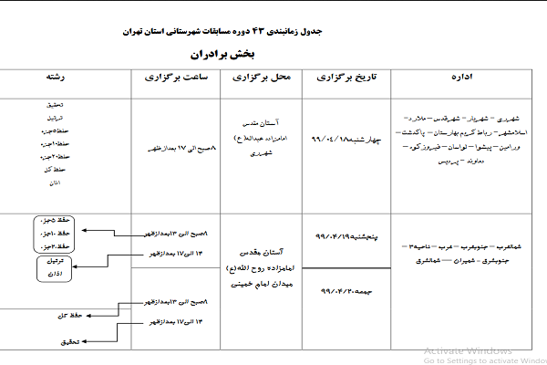 آغاز مرحله شهرستانی مسابقات قرآن استان تهران