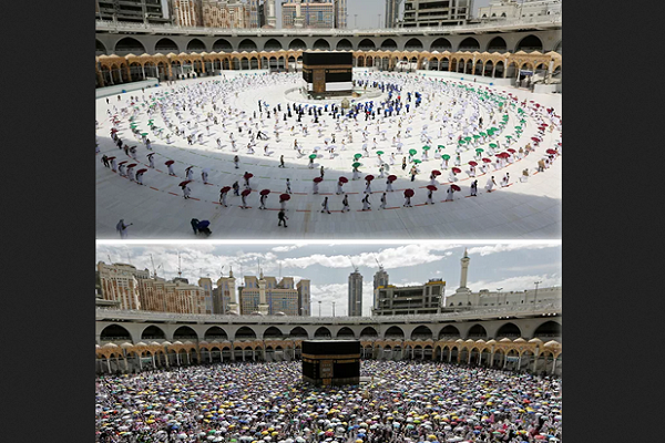 عکس | حج در کرونا و بدون کرونا