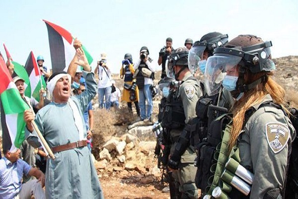 زخمی شدن دهها فلسطینی معترض به دست نظامیان صهیونیست