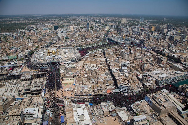تصاویر هوایی از مراسم &laquo;رکضه طویریج&raquo; کربلا