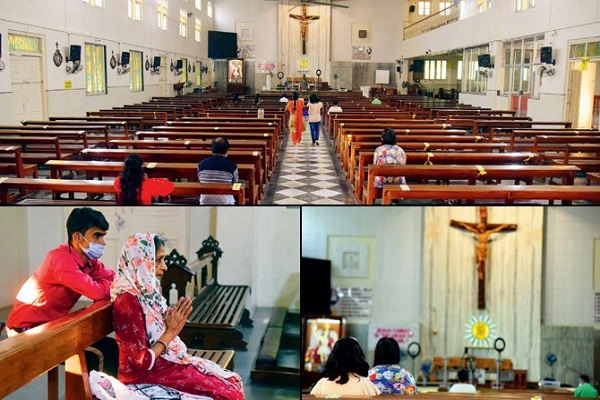 بازگشایی مساجد و عبادت&zwnj;گاه&zwnj;های بمبئی هند پس از هشت ماه تعطیلی + عکس