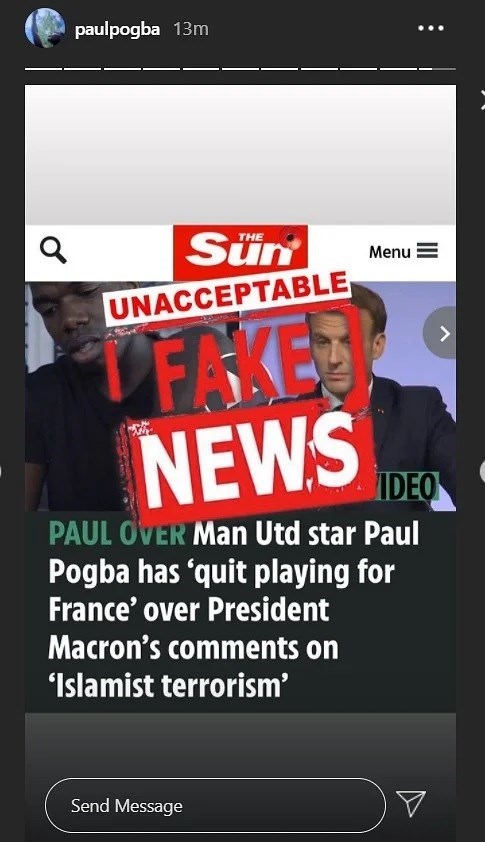 پوگبا شایعه خداحافظی از تیم ملی فرانسه در حمایت از اسلام را رد کرد پوگبا شایعه خداحافظی از تیم ملی فرانسه در حمایت از اسلام را رد کرد