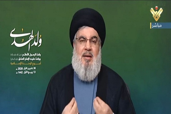 سیدحسن نصرالله: دفاع از شأن پیامبر(ص) بالاترین اولویت مسلمانان است/محکومیت حادثه نیس