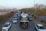 حرکت کاروان خودرویی در محکومیت ترور شهید فخری‌زاده در یزد