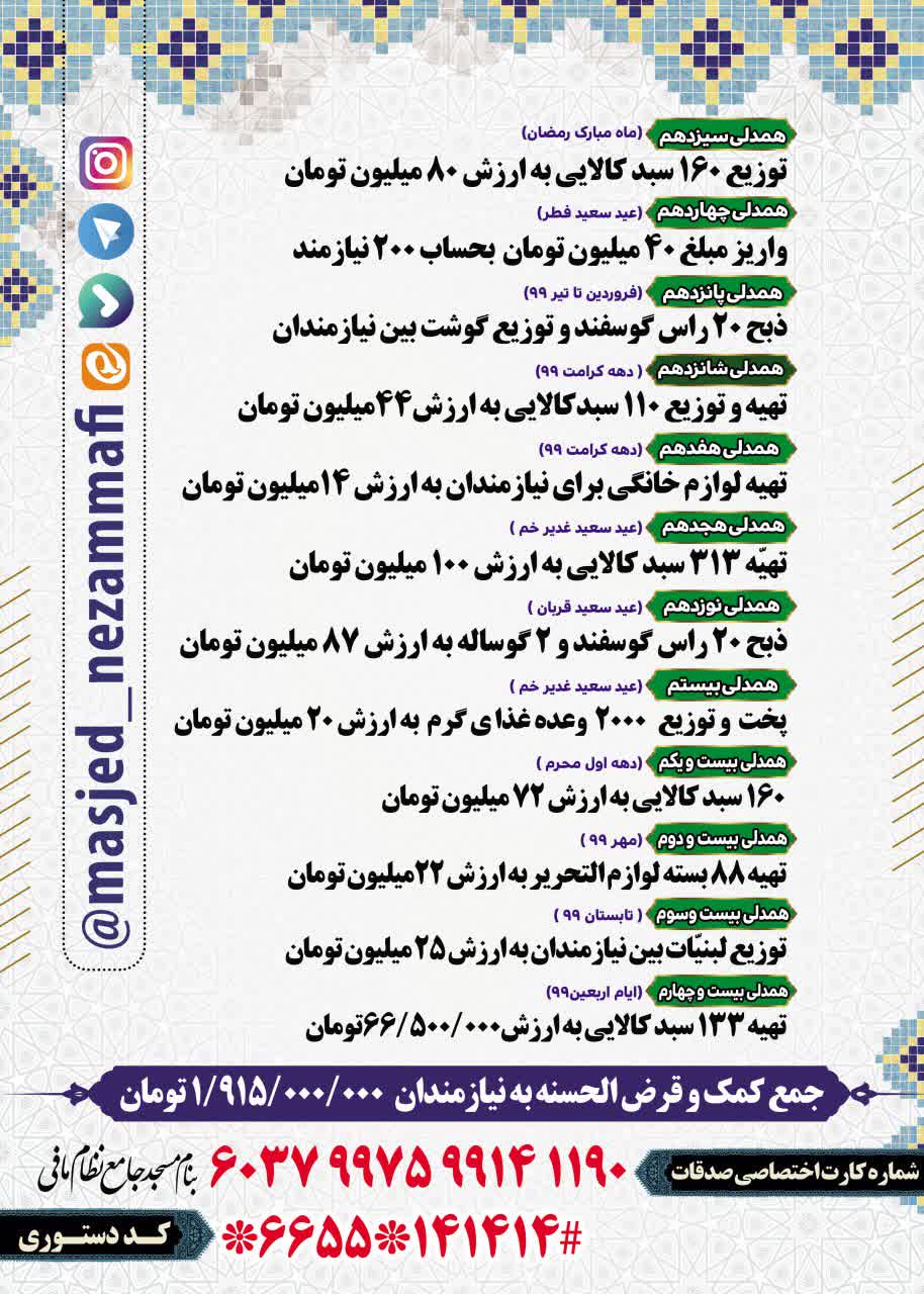 کرونا و مسجدی که بیش از 1 میلیارد وام داده است/ هر مسجد را یک صندوق قرض&zwnj;الحسنه کنیم