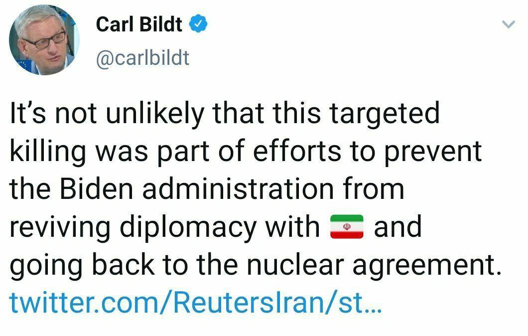 واکنش&zwnj;های جهانی به شهادت محسن فخری زاده