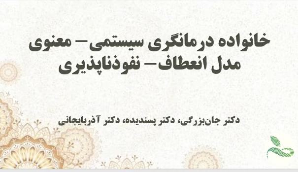 الگوی بومی انعطاف ـ نفوذناپذیری برای رفع مشکلات خانوادهها الگوی بومی انعطاف ـ نفوذناپذیری برای رفع مشکلات خانوادهها