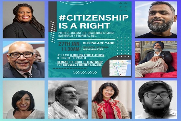 برگزاری تجمع در اعتراض به لایحه تبعیض&zwnj;آمیز شهروندی در انگلیس / اماده