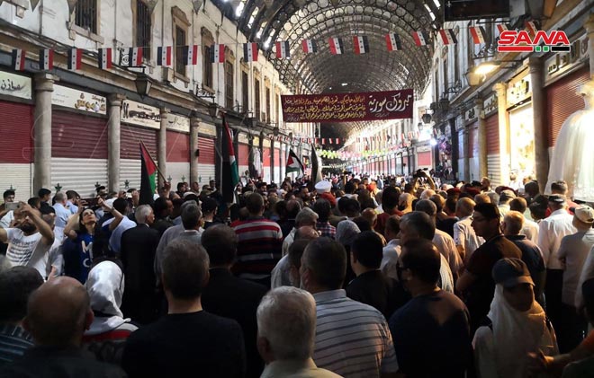 حضور گسترده شهروندان سوری در راهپیمایی روز جهانی قدس