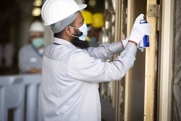 پایان عملیات آمادهسازی ورودیهای مسجد الحرام برای موسم جدید حج + عکس پایان عملیات آمادهسازی ورودیهای مسجد الحرام برای موسم جدید حج + عکس