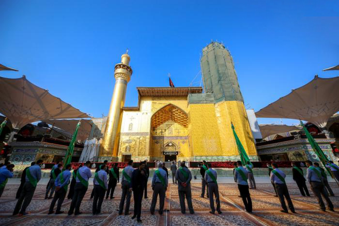 پیشرفت ۹۵ درصدی مرمت گلدسته شمالی حرم مطهر علوی + تصاویر