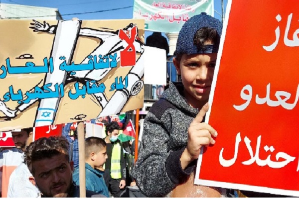 تظاهرات هزاران اردنی علیه توافقنامه این کشور با رژیم صهیونیستی